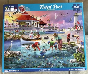 WHITE MOUNTAIN JIGSAW PUZZLE TIDAL POOL 1000 PCS COMPLETE 2022 #1793 - Picture 1 of 8