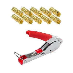 Kompressionszange Verpresswerkzeug + 10 x F-Kompressionsstecker Ø 6.8–7.2mm - Bild 1 von 4