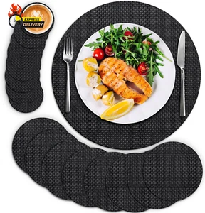 Placemats Set of 8, Placemats with Coasters Heat Resistant Scratch Resistant Non - Picture 1 of 12