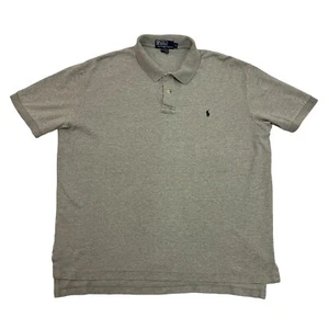 Polo Ralph Lauren Polo Shirt Grey Mens L Short Sleeve 100% Cotton - Picture 1 of 10