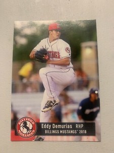 Eddy Demurias 2018 Billings Mustangs Team Card