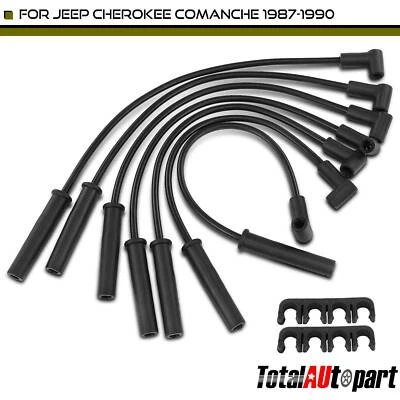 Juego de 7 cables de bujía para Jeep Cherokee Comanche 1987-1990 L6 4,0 L OHV gasolina Foto 1 de 4