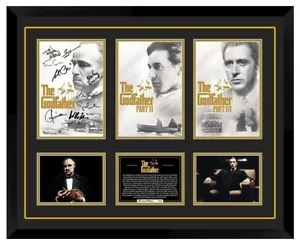 The Godfather Trilogy Marlon Brando Al Pacino Signed Framed Memorabilia - Picture 1 of 2