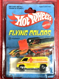 HOT WHEELS 1975 ISSUE #27 PARAMEDIC CHEVY SUPER VAN YELLOW FLYING COLORS (Read) - Picture 1 of 8