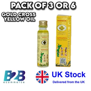 OLIO DA MASSAGGIO GOLD CROSS YELLOW - Inalante nasale dolori muscolari a base di erbe tailandesi 15 ml - Foto 1 di 9