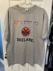 New York Knicks Basketball Declare Hebrew Men’s Gray Shirt Size XL Israel