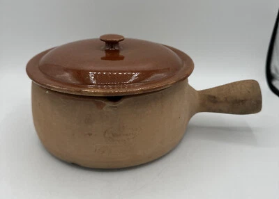 Clay Chili Pot Crock Bazaar Francais Vallarus Handmade Pottery France RARE - Image 1 of 4