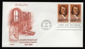 #2038 20c Joseph Priestley-Paar, Artmaster FDC **ALLE 5 = KOSTENLOSER VERSAND ** - Bild 1 von 1