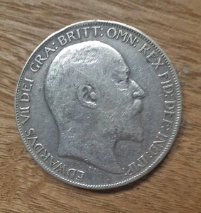 1902 Crown - Edward VII British Sterling Silver .925 Coin (Low mintage) - Picture 1 of 4