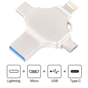 1TB 128GB 4IN1 Memory Stick OTG USB3.0 Flash Drive Storage Pen Android iPhone PC - Picture 1 of 21