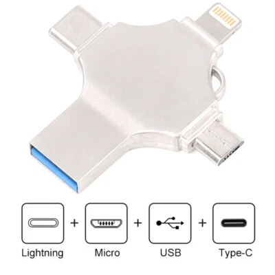 1TB 128GB 4IN1 Memory Stick OTG USB3.0 Flash Drive Storage Pen Android iPhone PC - Image 1 of 4