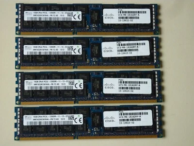 Hynix (64GB) 4 x 16GB PC3L - 12800R Workstation and Server Memory RDIMM - Image 1 of 2