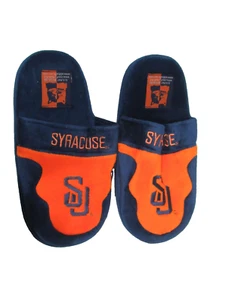 NCAA Syracuse Orange SU Block Letters Name Top Orange Blue Slippers S Comfy Feet - Picture 1 of 2