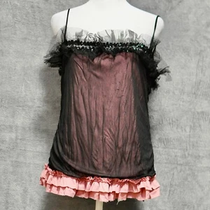 Career Image Women’s Top Lined Sleeveless Black Pink Size 2XL - Picture 1 of 7