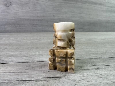Browns & Whites Marble / Onyx Stone Replacement Pawn Chess Piece - Image 1 of 4