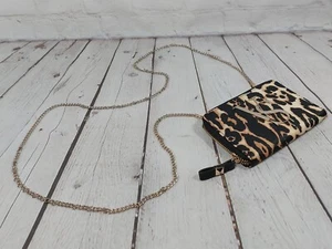 Victoria's Secret Leopard Print Chain Wallet Clutch Crossbody Shoulder Purse - Picture 1 of 8