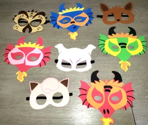 8 MASCARILLAS HALLOWEEN FING PLAY NIÑOS COLORIDAS! TALLA ÚNICA DRAGÓN ETC - Imagen 1 de 1