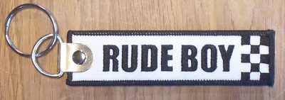 EDITION NONAME keyring/ key pendant Schlüsselanhänger patch "Rude Boy"