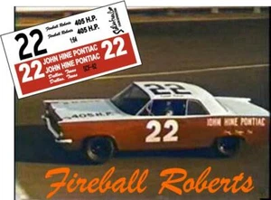 CD-062-C #22 Fireball Roberts DECALS - Bild 1 von 1