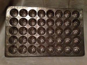 Antiguo molde comercial francés de metal dulce trufa de chocolate - GRANDE - Imagen 1 de 11