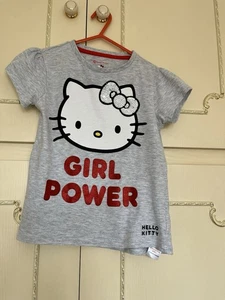 Hello kitty t Shirt Age 7/8 Stretch Cotton - Picture 1 of 5