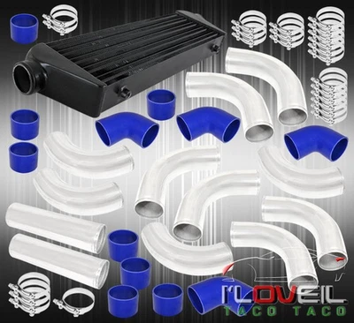 2.5" Diy Piping Pipe Kit + Turbo Intercooler + Silicone Couplers + T-Bolt Clamps Foto 1 de 3