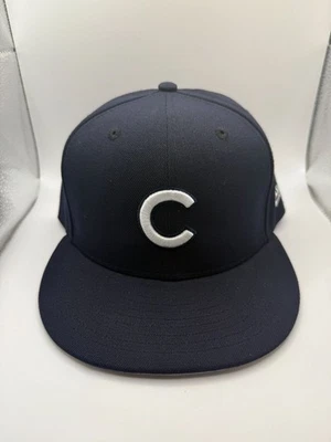 Sombrero ajustado New Era 59Fifty Chicago Cubs azul marino/blanco talla 7 5/8 Foto 1 de 4
