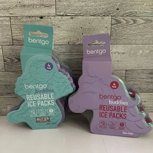 Bentgo Buddies Wiederverwendbarer Eisbeutel Einhorn & Meerjungfrau 4er Pack zum Mittagessen Mehrfarbig - Bild 1 von 4