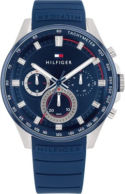 Tommy Hilfiger 1791970 Men's W/Resistant Stainless Steel Silicone Strap Watch - Image 1 of 4