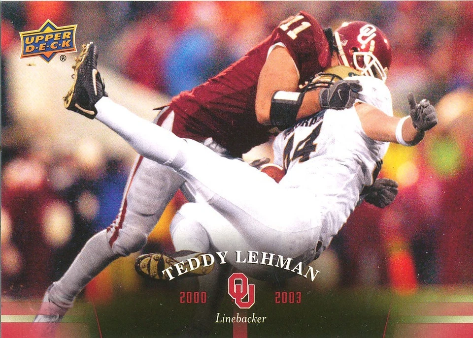 UPPER-DECK OKLAHOMA Teddy Lehman BILLS LIONS OU-SOONERS - Image 1 of 1