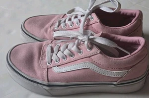 Vans Old Skool Powder Pink Youth Girls Size 3 Sneakers Shoes Play Condition - Picture 1 of 7