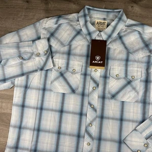 Ariat Hemd Herren Größe XXL kariert Odell Retro Fit Western Pearl Snap Langarm - Bild 1 von 23
