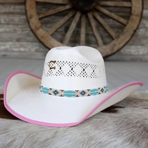 Charlie 1 Horse Gracie Jr. Girls Straw Cowboy Hat - Picture 1 of 7