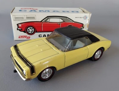 Vintage Buddy L Jr Chevrolet Camaro #5141 yellow pressed steel 1/24 scale IN BOX - Image 1 of 4