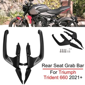 Pillion Seat Grab Bar For Triumph Trident 660 2021+ Rear Passenger Armrest Black - Bild 1 von 16