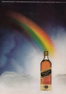 1972 Johnnie Walker: Rainbow Vintage Print Ad - Picture 1 of 1