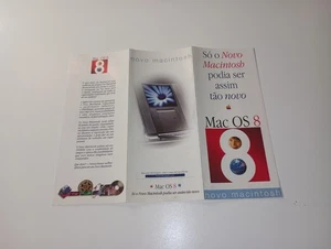 Brochure volantino pubblicitario Apple Mac OS 8 e Power Macintosh dal Portogallo - Foto 1 di 5