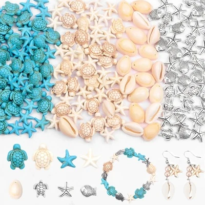 29/55/81 pcs Turquoise Turtle Beads for Bracelets, Earrings, Necklaces, Jewelry - Image 1 of 4