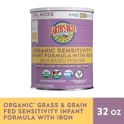 Earth's Best Organic Sensibility Formul@ Infantil con Hierro - 32oz *Exp 11/22/27 Foto 1 de 2