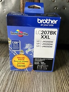 Brother Blaxk Ink Cartridges 2 pack LC207BKXXL - Nov 2024 expiration - Picture 1 of 6