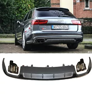 Für Audi A6 C7 Facelift Normal Avant Diffusor Auspuff Heckdiffusor in S6 Style - Bild 1 von 12