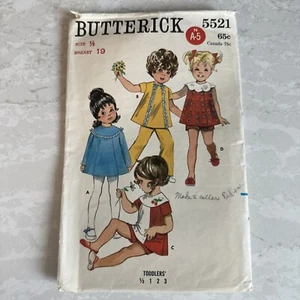Patrón de costura Butterick corte niños pequeños talla 1/2 - Imagen 1 de 3