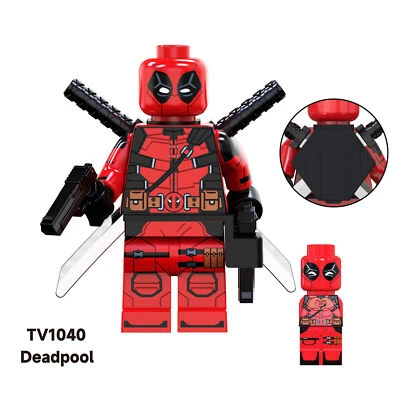 2x Benutzerdefinierte Lego Minifigur Deadpool Baustein Spielzeug Wolverine Spiel - Bild 1 von 4