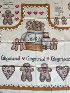 gingerbread apron fun fabric dianna marcum marcus grandma’s panel USA - Picture 1 of 5