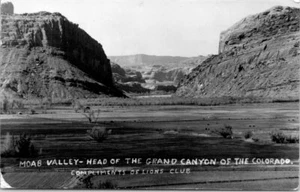 Postal RPPC Moab Valley Head Of Grand Canyon Of Colorado Lions Club ESPALDA EN BLANCO - Imagen 1 de 2