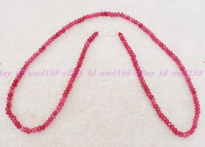 Lots 2x4mm Faceted Assorted Multiple Roundel Gemstone Beads Necklace 18''