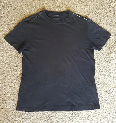 Camiseta VALENTINO $790, M Jersey de Algodón Negro Cuello Redondo - RockStuds Mangas Cortas Foto 1 de 4