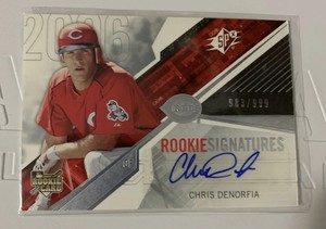 2006 Upper Deck Rookie Signatures Chris Denorfia #108 SP Authentic New Cinn Reds