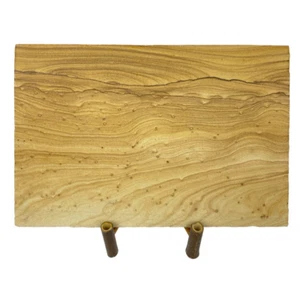 Natural Extraordinary Sandstone Slab, Desert Dunes, Double-sided, Wood Pattern