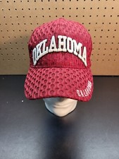 Oklahoma University OU Sooners Honeycomb Football Baseball Hat Cap Crimson